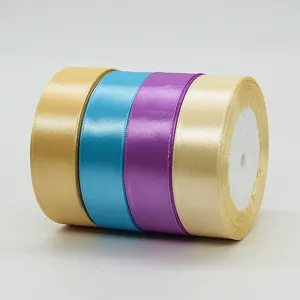 Polyester Satin Grosgrain Ribbon Roll Polka Dot Wave Pattern Decorative Fabric For Gift Wrapping Wedding Party DIY Craft Flower Decor