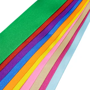 Vibrant set of multi-color satin ribbons with high-gloss finish for DIY and dancing