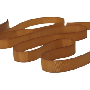 Nastro in grosgrain RPET marrone da 2,3 cm con trama a coste per regali e decorazioni