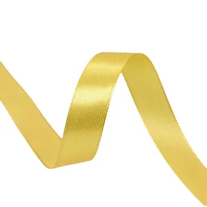 Glänzendes 1,5cm zitronengelbes Satinband mit glatter Seidentextur für Geschenke