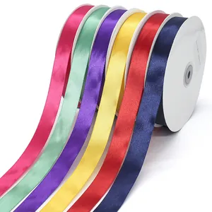 Lot de six rubans en satin de 2cm pour emballages cadeaux et décorations de mariage