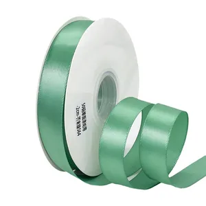 Mosterdgroen 2cm enkelzijdig polyester lint voor DIY cadeauverpakking en ambachten