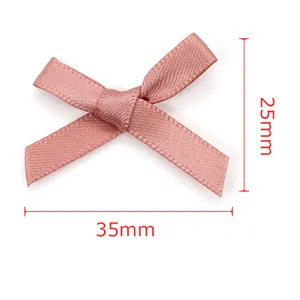 Rosa Satin Schleife für DIY Bastelarbeiten, 25mm Höhe und 35mm Breite Zubehör