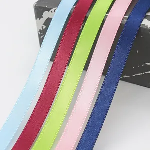 Polyester satin ribbons in multiple colors for gift wrapping and floral packaging