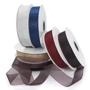 Organza Chiffon Band Rolle Für Geschenkverpackung DIY Haarschleifen Hochzeit Party Dekoration Nähen Handwerk Zubehör