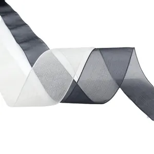 Zweifarbiges 3cm Chiffonband mit transparentem Verlauf für Geschenkverpackungen