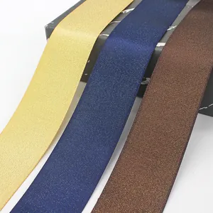 Glittering 4cm metallic ribbons in gold blue and bronze for luxury gift box wrapping