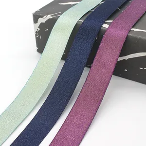 Rubans métalliques de 2cm vert, bleu et violet pour cadeaux et décorations florales