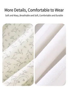 Close-up of floral print and plain white soft cotton fabric for girls' spring jacket