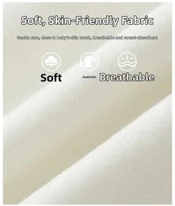 Close-up of soft white cotton baby romper fabric with breathable and skin-friendly texture