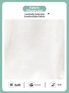 Close-up of soft breathable white striped fabric with soft and skin-friendly texture