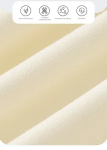 Detailed macro view of soft combed cotton fabric with skin-friendly and anti-pilling texture