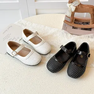 Mädchen Mary Jane Schuhe Strass Gesteppt Lackleder Prinzessin Flache Schuhe Für Hochzeit Party Schule Elegante Kinderschuhe