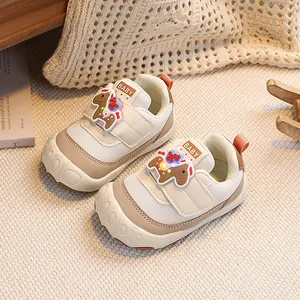 Toddler LED light-up sneakers with breathable mesh and anti-slip soft soles for kids
