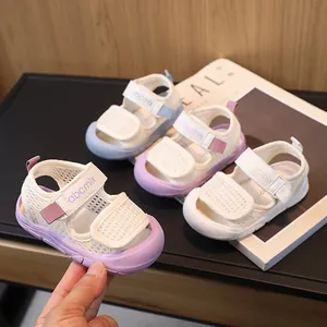 Sandales en Mesh pour Bébé Respirantes Bout Anti-Collision Chaussures Premier Pas Été Décontractées pour Garçons Filles