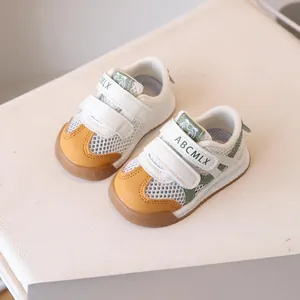 Chaussures bébé garçon en mesh respirant avec double velcro et semelle antidérapante