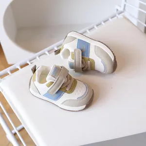 Scarpe da primi passi per neonati con suola morbida e velcro antiscivolo per bambini