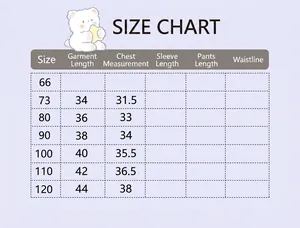 Tableau des tailles détaillé pour gilet en polaire enfant avec mesures de buste