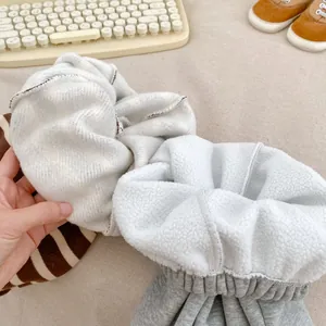 Pantalon rayé bébé d'hiver avec doublure en polaire épaisse et chevilles côtelées