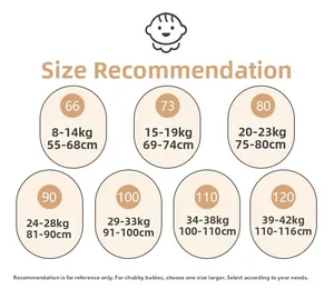 Size guide for baby plaid romper dress covering weight 4-11kg and height 55-80cm