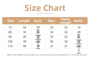 Detailed size chart for baby boy cat star print shirt and shorts set 73-110cm