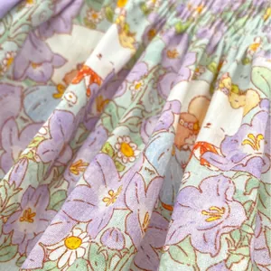Infant girl bodysuit with Cinnamoroll floral print and elastic waist detail