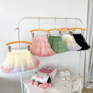 Toddler Baby Girl Tutu Skirt Fluffy Layered Mesh Tulle Princess Cake Skirt For Birthday Party Daily Wear Summer Clothing
