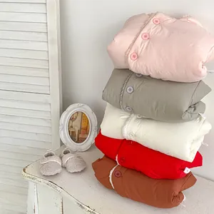 Pile de manteaux d'hiver pour bébé avec doublure polaire chaude en cinq couleurs douces
