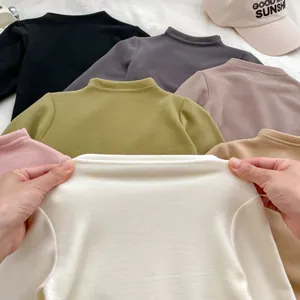 Infant thermal base layer shirts in various colors with high elasticity and soft fabric