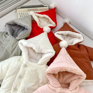 Collection de manteaux d'hiver à capuche pour enfants avec doublure polaire et pompon