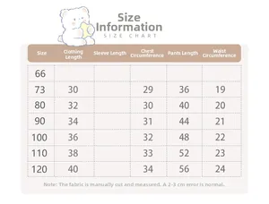 Guide des tailles pour ensemble en jean brodé fille avec mesures de 66 à 120 cm
