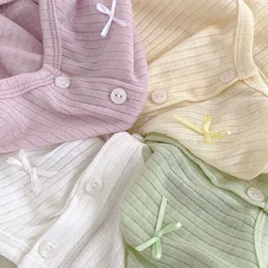 Veste de protection solaire légère pour filles avec nœuds et couleurs pastel