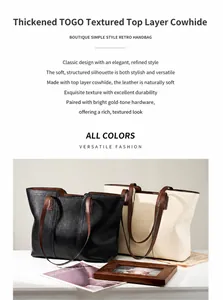 Détails de la texture du cuir TOGO et des finitions métalliques sur les sacs