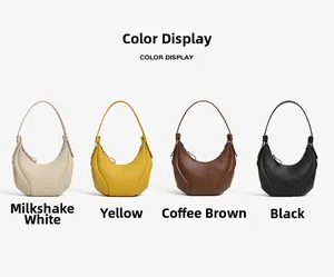 Diverse varianti di colore della borsa hobo in pelle testurizzata con zip superiore