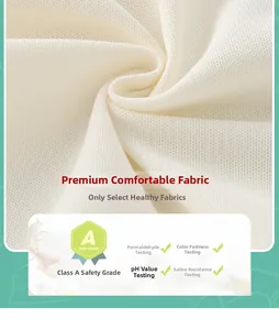Close-up of Class A breathable mesh cotton fabric for baby boy's sleeveless outfit set