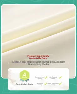Détail du tissu en coton certifié Classe A sans formaldéhyde et testé pour la sécurité