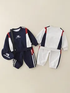 Infant cotton sports sweatshirt and trousers set with matching mini shoulder bag