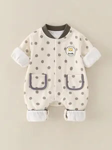 Baby Long Sleeve Romper Polka Dot Giraffe Pattern Viscose Blend Jumpsuit Class A Soft Infant Spring Autumn One Piece Clothes