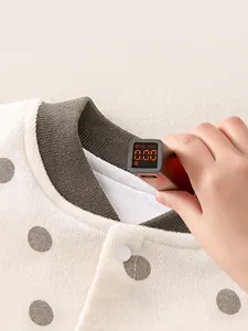 Polka dot baby knit cardigan with 0 fluorescence and 0 formaldehyde safety standard