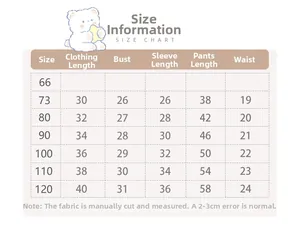 Toddler girls clothing size chart for lace T-shirt and jeans set from size 66 to 120