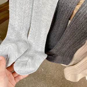 Infant cotton knitted leggings featuring vintage twist patterns and soft elastic fabric