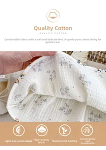 Dettaglio del tessuto in puro cotone di Classe A con delicate stampe floreali blu e marroni