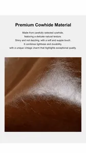 Vista detallada de la textura de cuero marrón y el acabado suave del bolso de hombro
