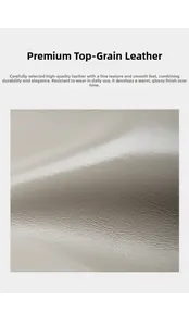 Close-up of premium top-grain cowhide leather with a fine natural grain and oil wax finish