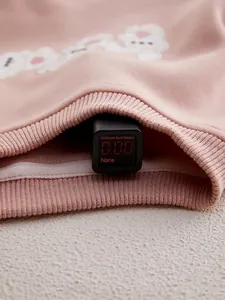 Body neonato in cotone rosa con test di sicurezza senza agenti fluorescenti valore 0,00