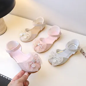 Mädchen Prinzessinnen Schuhe Pailletten Schleife Strass Hohle Mary Jane Sandalen Für Hochzeit Party Kinder Kleinkind Gummi Sohle
