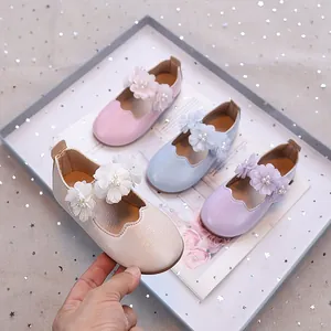 Mädchen Prinzessin Mary Jane Schuhe Süße Netzblumen Perlen Dekor Glitzer Flats Weiche Sohle Kleidschuhe Für Hochzeit Party Aufführung