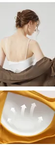 Detail of white U-back bra with breathable fixed cups and five-finger support structure