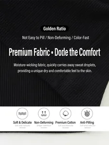 Close-up of black ribbed knit tank top fabric showing high elastic texture and quality