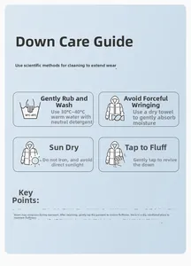 Detailed cleaning and care guide for children's down jacket with washing instructions